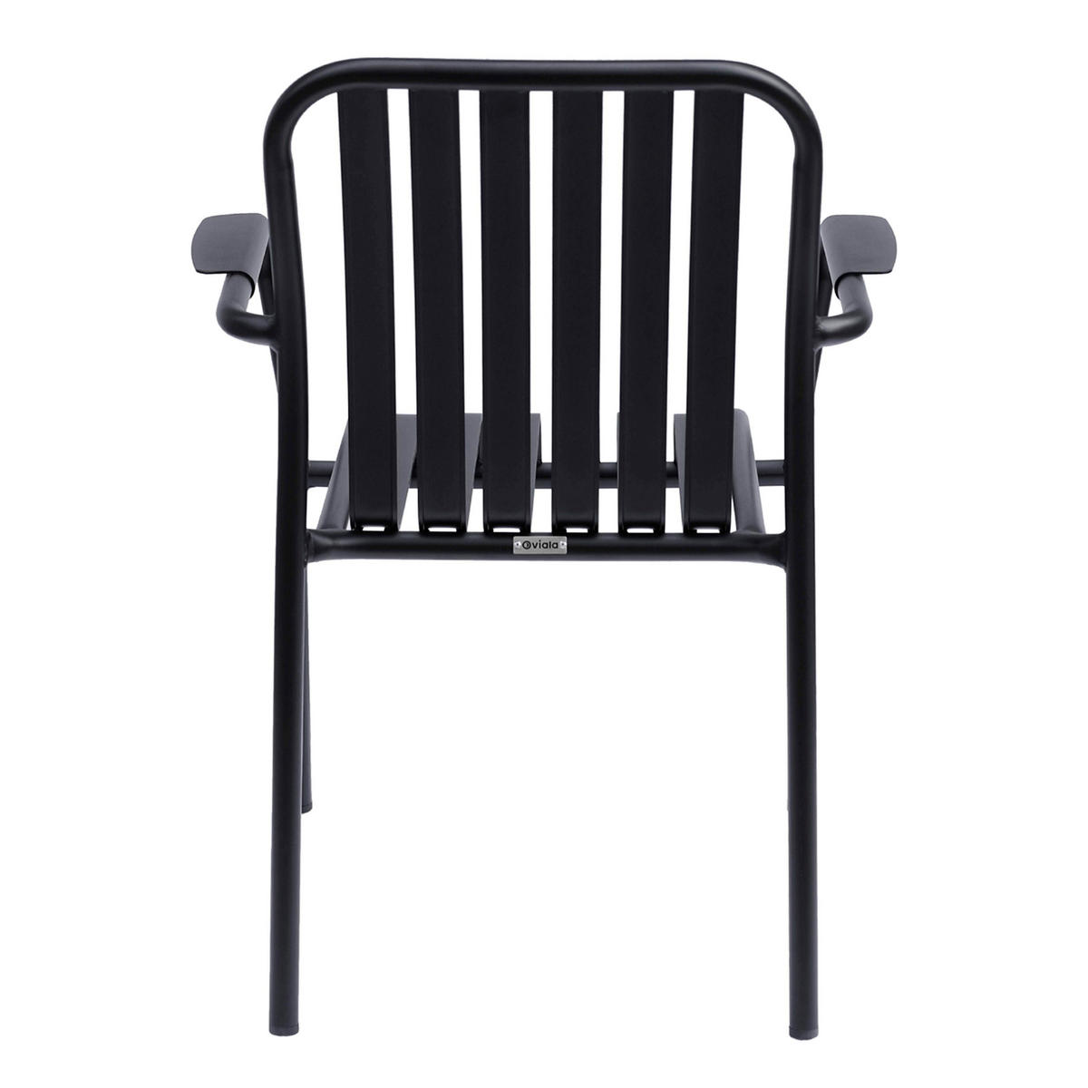 GARTENSTUHL, Schwarz - Schwarz, Metall (62/85/61cm) - Oviala
