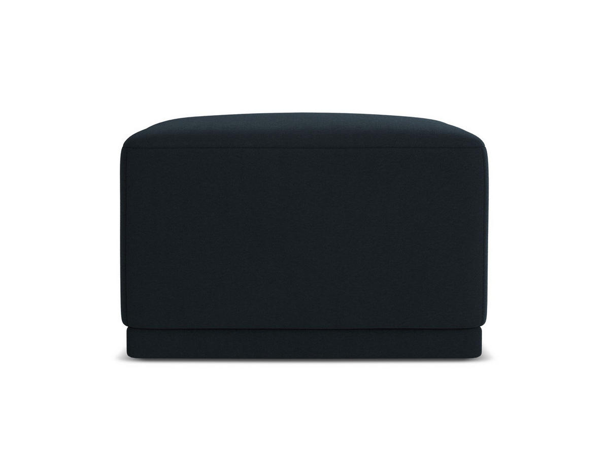POUF Samt Stoff Blau - Blau/Schwarz, Kunststoff/Textil (65/40/65cm) - Makamii