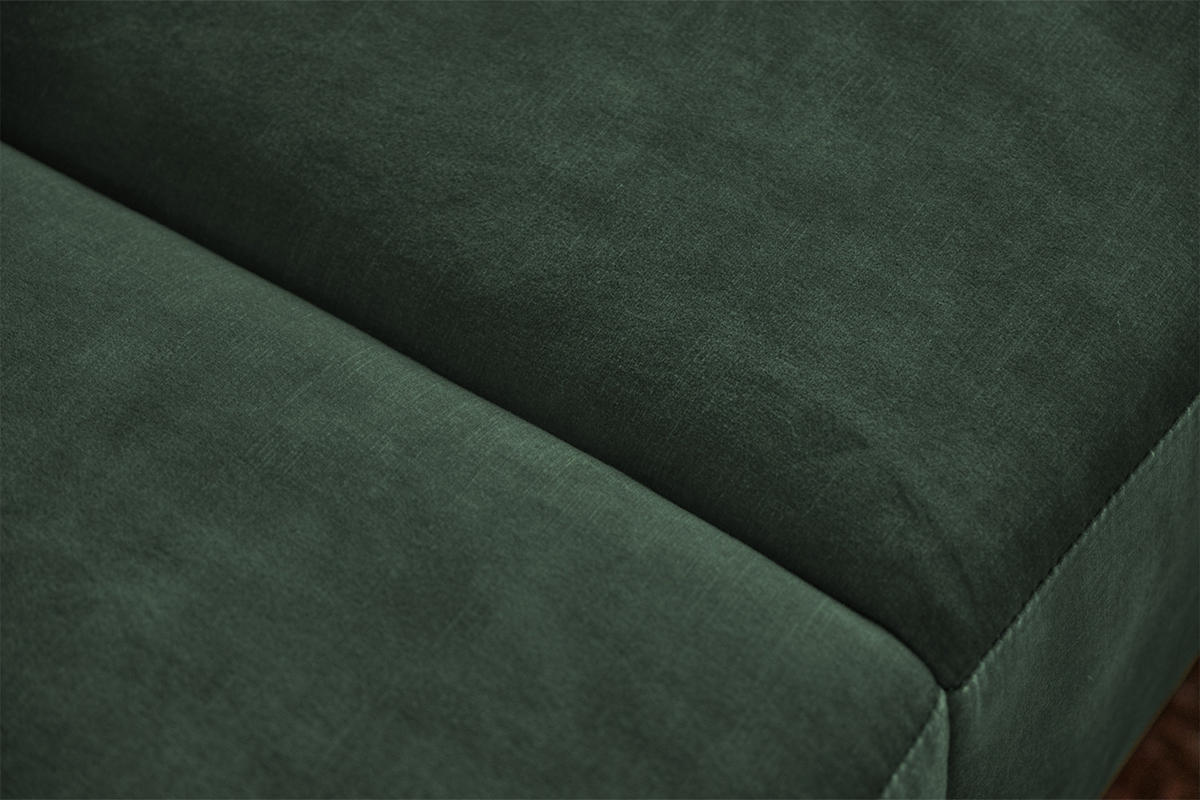 SOFA NILO Grün Velvet - Silberfarben/Grün, Textil (220/77/87cm) - KAWOLA