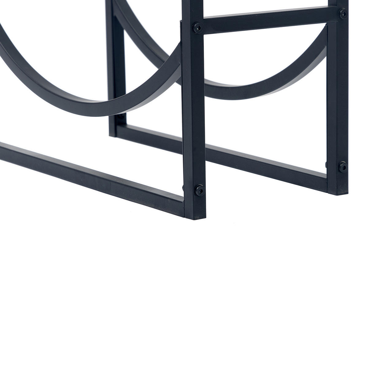 FEUERHOLZ-REGAL - Metall - Schwarz - Schwarz, Metall (46/75/20cm) - home24