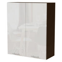 KÜCHENHÄNGESCHRANK Essen W4/80 Weiß Hochglanz / Lava Matt 80 / 32,5 / 96cm - Dunkelgrau/Weiß Hochglanz, Holz/Holzwerkstoff (80/96/32.5cm) - Feldmann-Wohnen