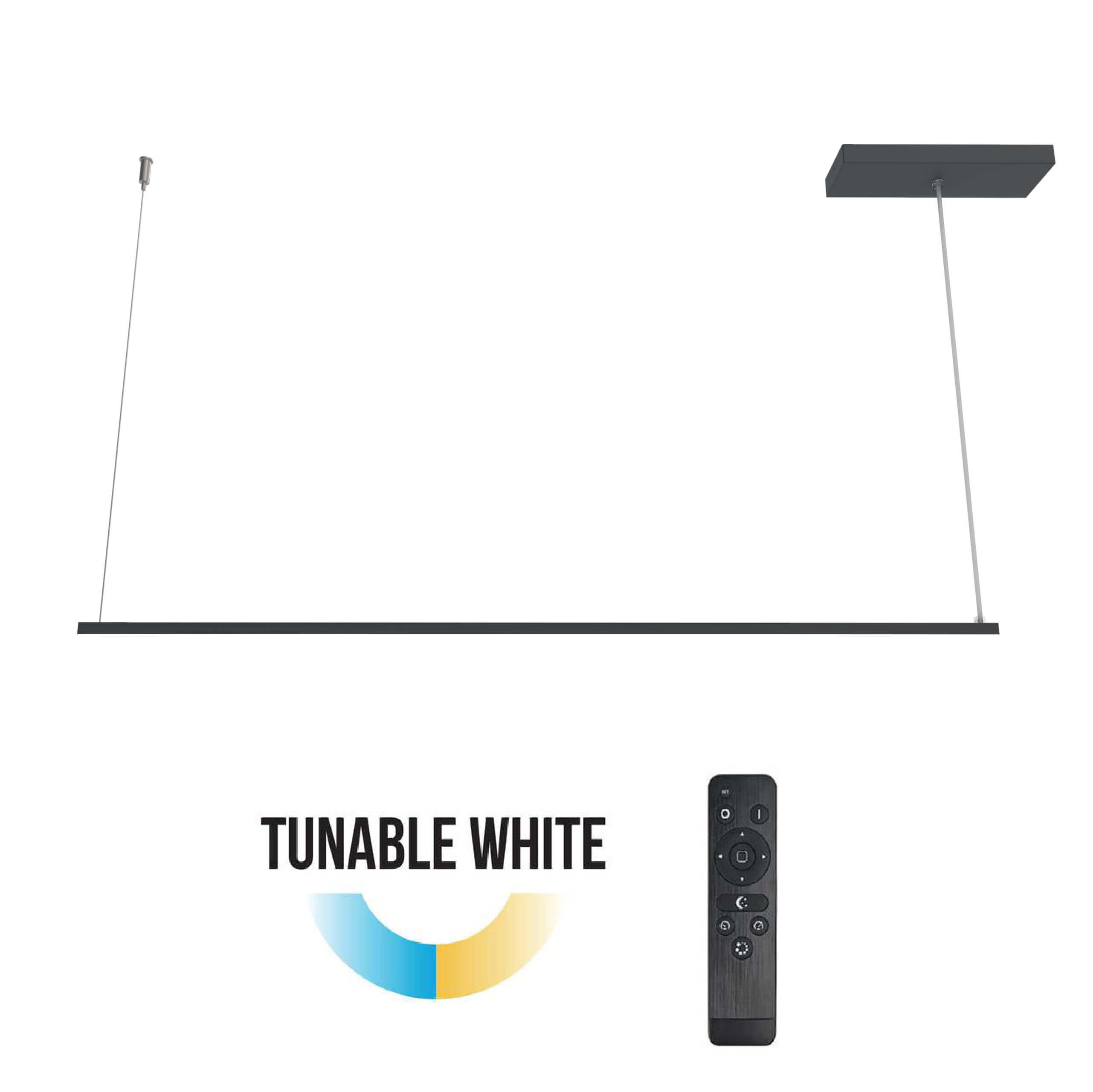 Lumicom Led-Hängeleuchte Anthrazit 100x2x2 cm