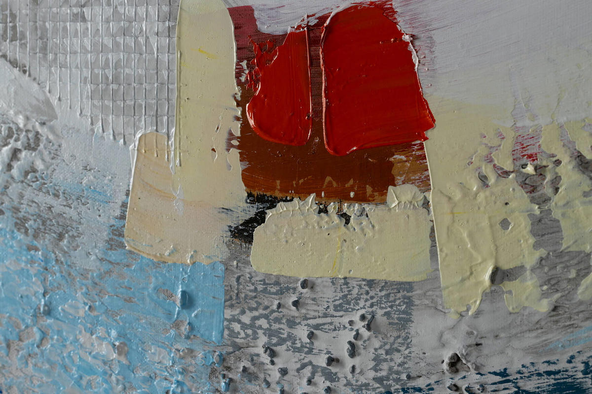 ACRYLBILD HANDGEMALT 120/60 cm - Multicolor/Grau, Holz/Textil (1.7/60cm) - KUNSTLOFT