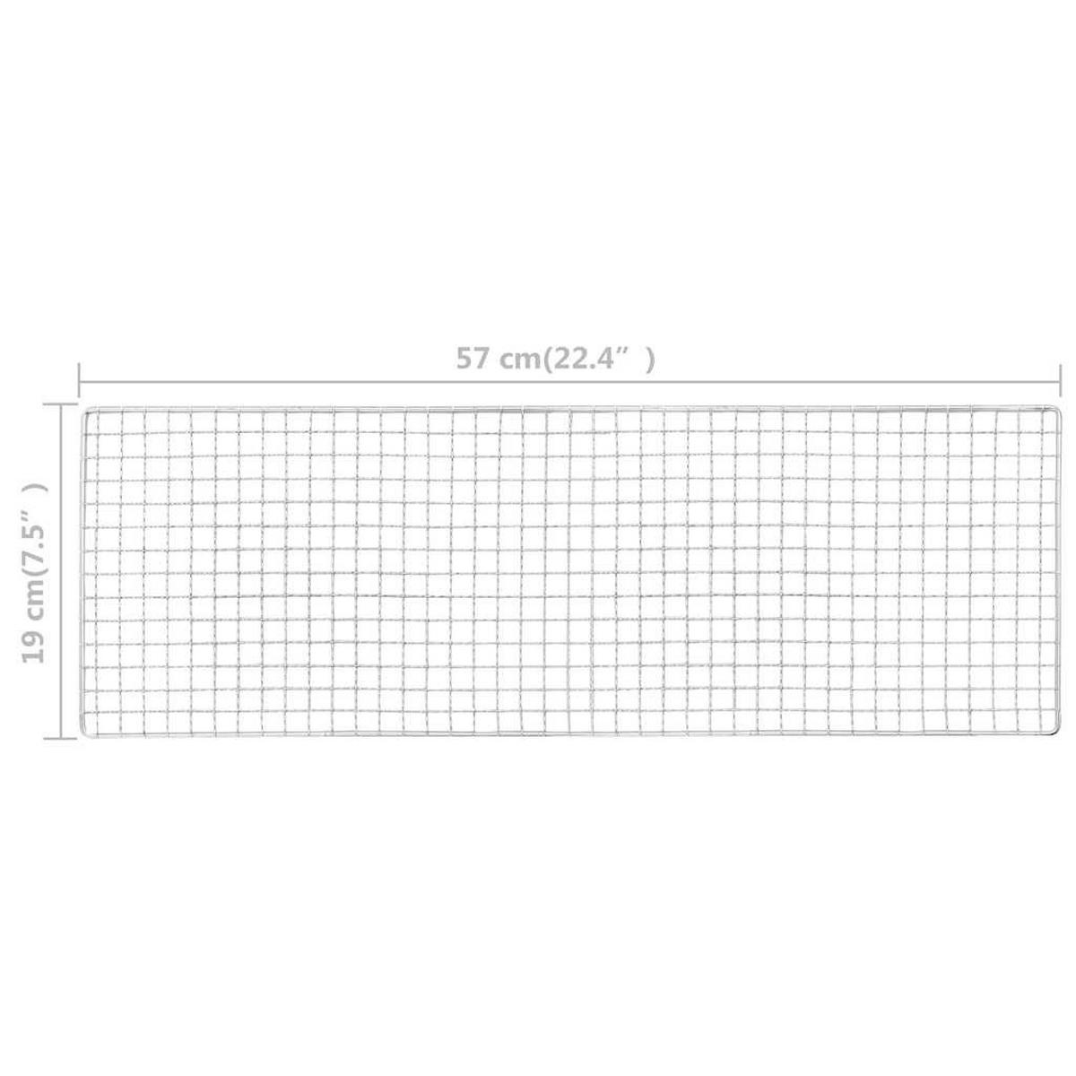 CAMPING-GRILL Tragbar 60/22,5/33 Cm - Schwarz, Metall (22.5/33/60cm) - vidaXL