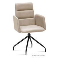 ARMLEHNSTUHL drehbar (4er-Set) Domona 52x92x60 Schwarz/Natur - Schwarz/Naturfarben, Kunststoff (60/92/52cm) - 58aufmkessel