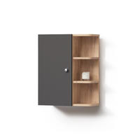BADSCHRANK Fucino Anthrazit 47.2 x 59.2 cm - Anthrazit/Braun, Holzwerkstoff (47.2/59.2/20.8cm) - Livinity®