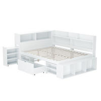 STAURAUMBETT 140 x 190 cm in weiß,Lattenrost inklusive - Weiß, Holz (140/190cm) - KOMHTOM