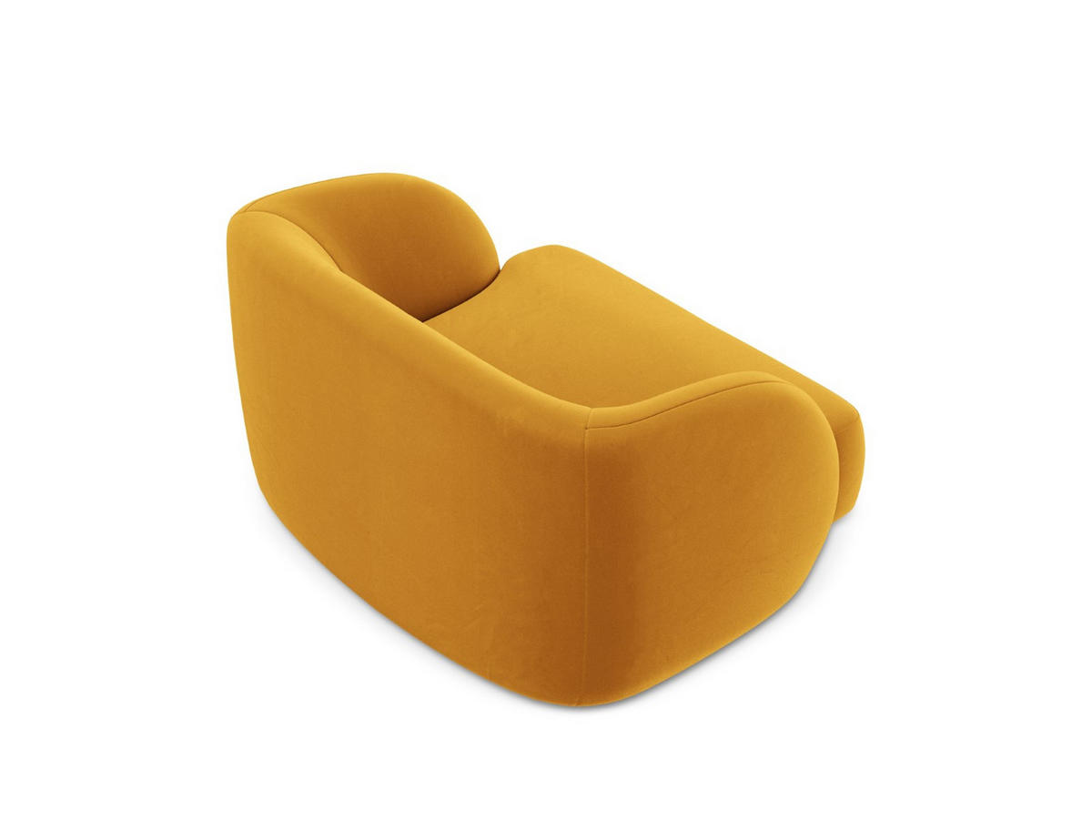 SESSEL Miley aus Samt gelb - Gelb, Textil (90/70/103cm) - Micadoni