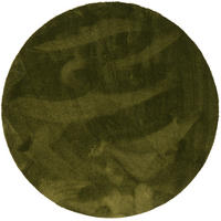 HOCHFLORTEPPICH LIVORNO RUND SUPER SOFT - Grün, Textil (160/160cm) - Snapstyle