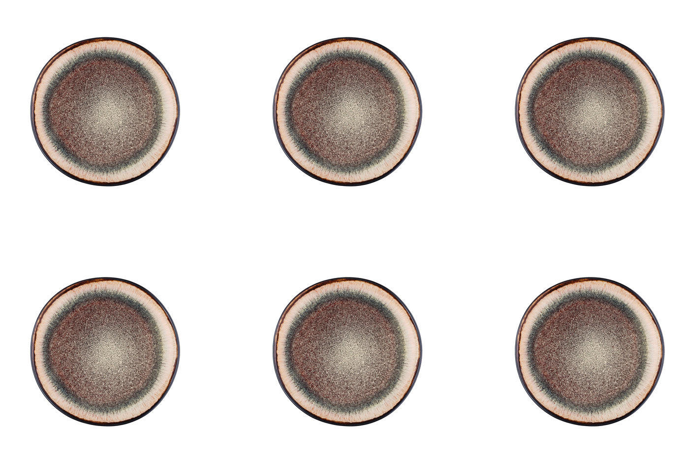 TELLER Iris Ø16cm - 6er-Set - Wildbraun - Braun, Keramik (16cm) - Björn