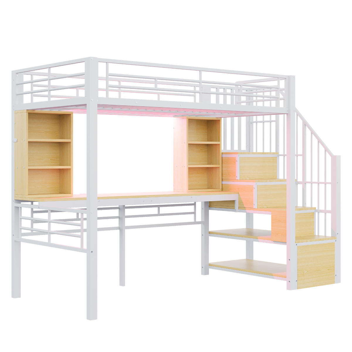 HOCHBETT Eisen 90/200 cm Weiß - Weiß, Holzwerkstoff/Metall - Raumix