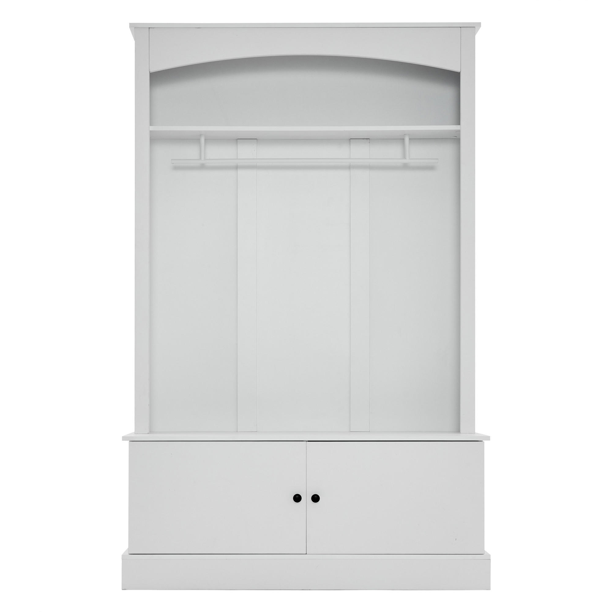 GARDEROBE Weiß Schuhbank Schuhschrank verstellbare Regale Flur - Weiß, Holzwerkstoff (120/190/40cm) - FLIEKS