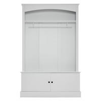 GARDEROBE Weiß Schuhbank Schuhschrank verstellbare Regale Flur - Weiß, Holzwerkstoff (120/190/40cm) - FLIEKS