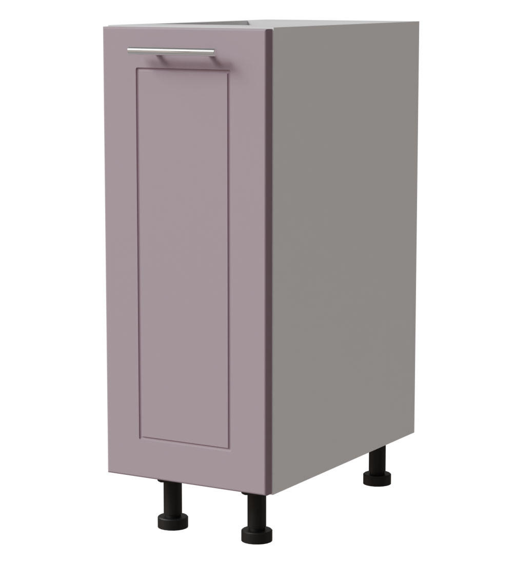 UNTERSCHRANK Bari D1D/30 Weiß / RAL 4009 pastellviolett 30 / 50 / 82cm - Violett/Weiß, Holz/Holzwerkstoff (30/82/50cm) - Feldmann-Wohnen