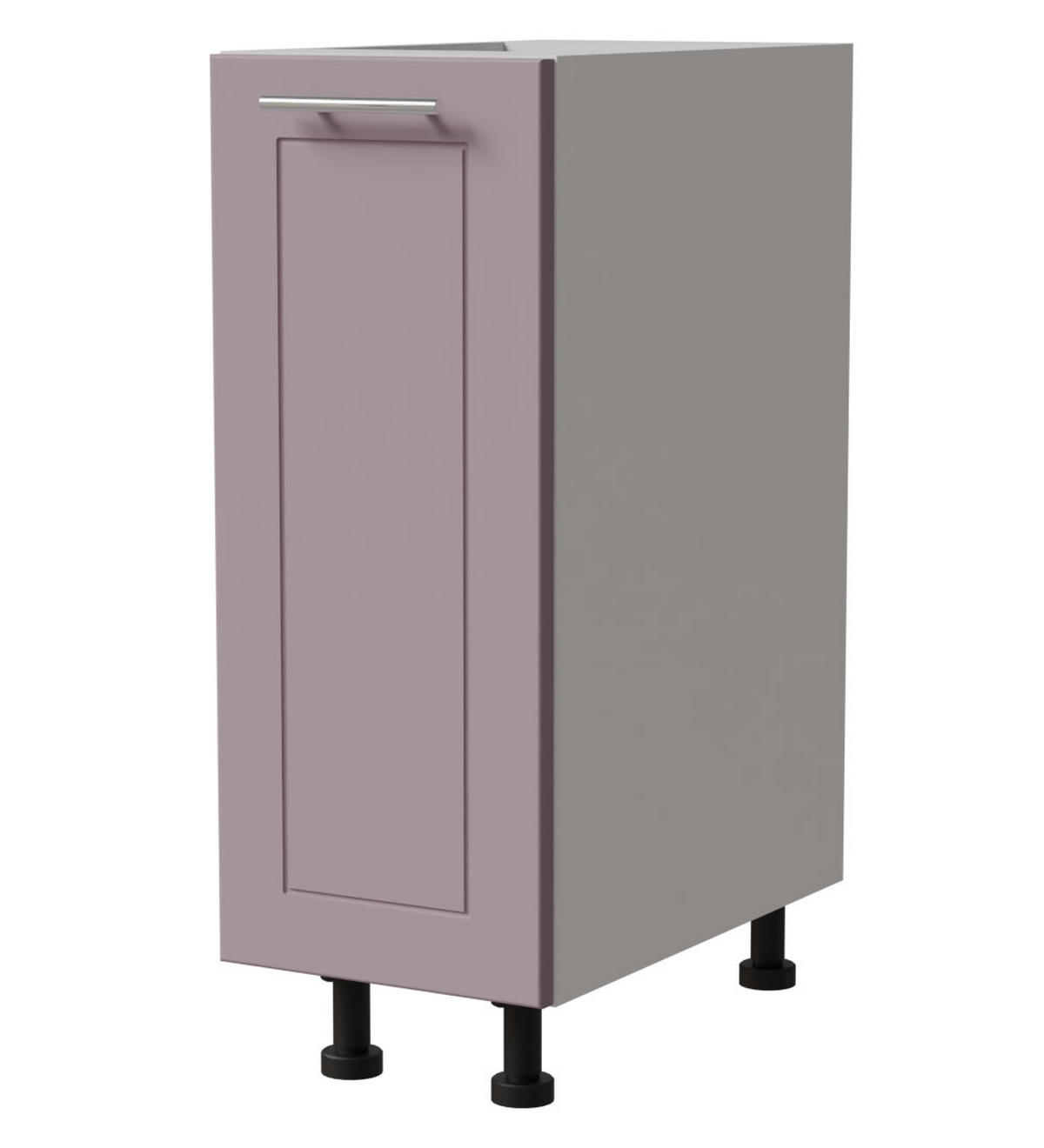 UNTERSCHRANK Bari D1D/30 Weiß / RAL 4009 pastellviolett 30 / 50 / 82cm - Violett/Weiß, Holz/Holzwerkstoff (30/82/50cm) - Feldmann-Wohnen