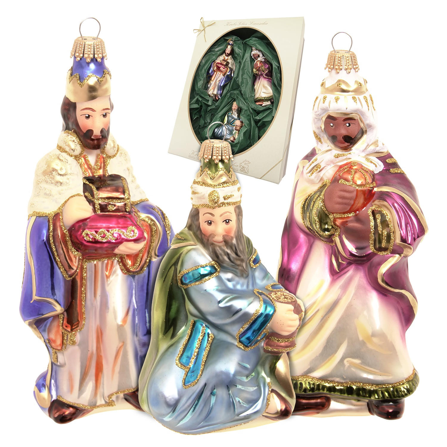 Krebs Glas Lauscha Christbaumschmuck Mehrfarbig 7x16x6 cm