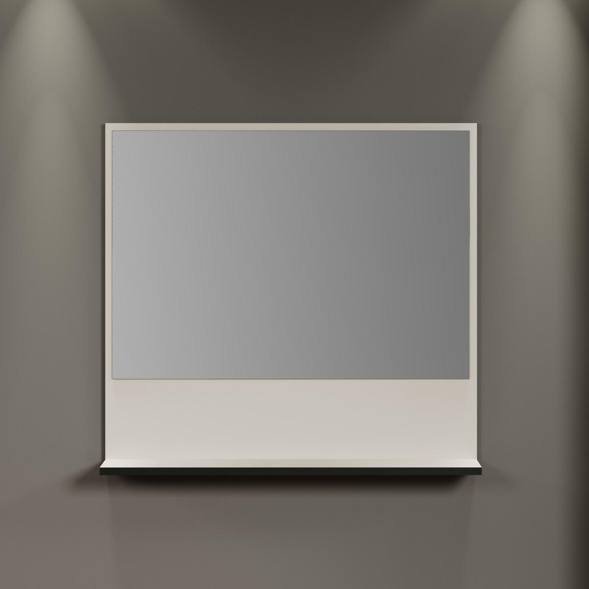 WANDSPIEGEL PureBliss Hellgrau - Hellgrau, Holzwerkstoff (80/74/14cm) - Trendteam