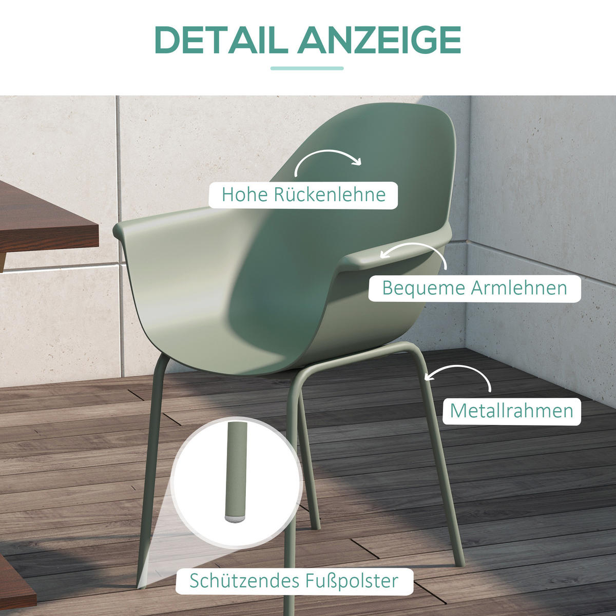 ESSZIMMERSTÜHLE 4er-Set Grün 59.0/55.0/84.0 cm - Grün, Metall (55/84/59cm)