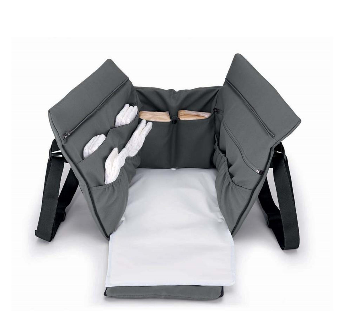 WICKELTASCHE Travelling inklusive Wickelauflage - Grau, Kunststoff (45/37/37cm) - Cam il Mondo del Bambino S.p.A.