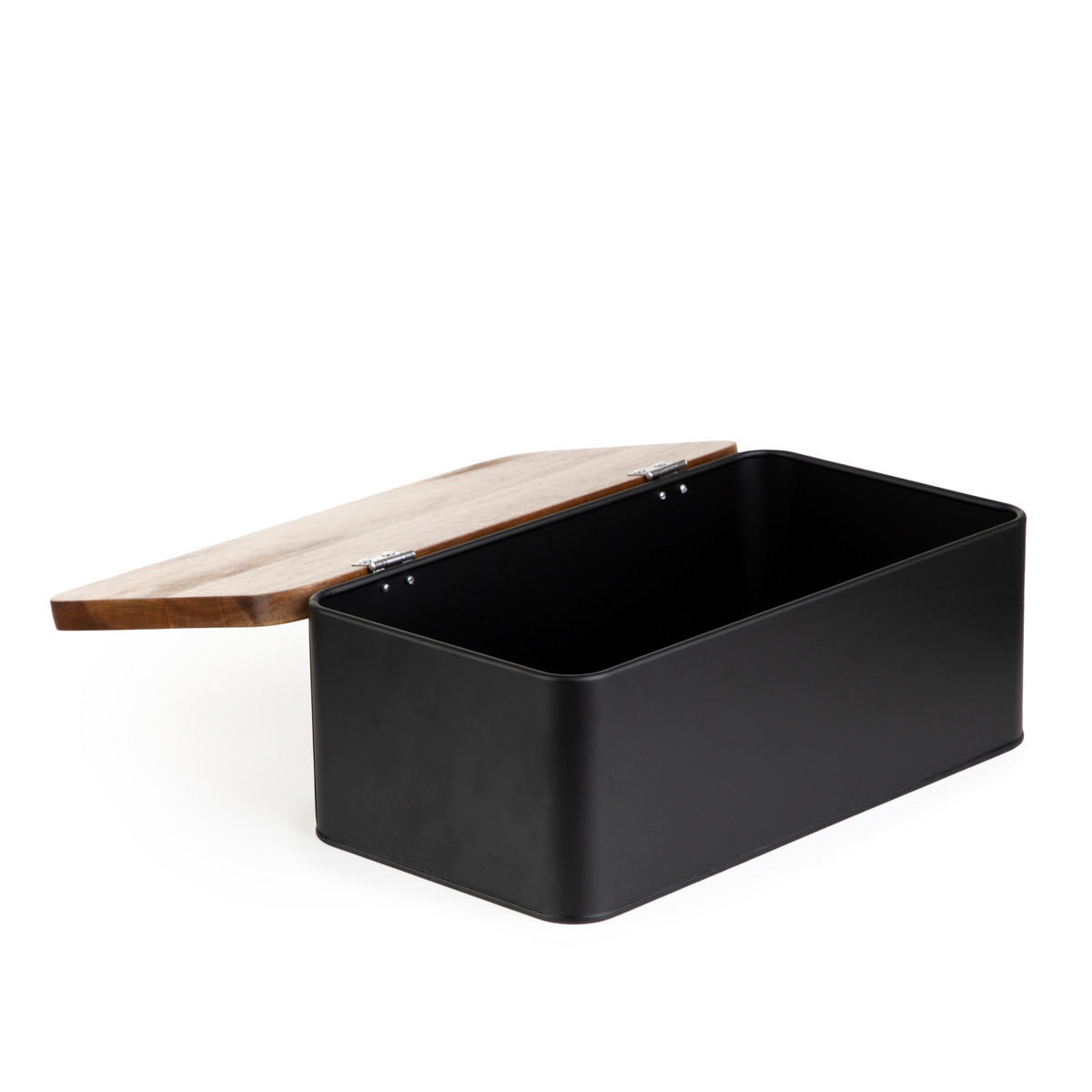 BROTKASTEN Lomas schwarz 33/18/13 cm - Schwarz, Metall (18/13/33cm) - Homla