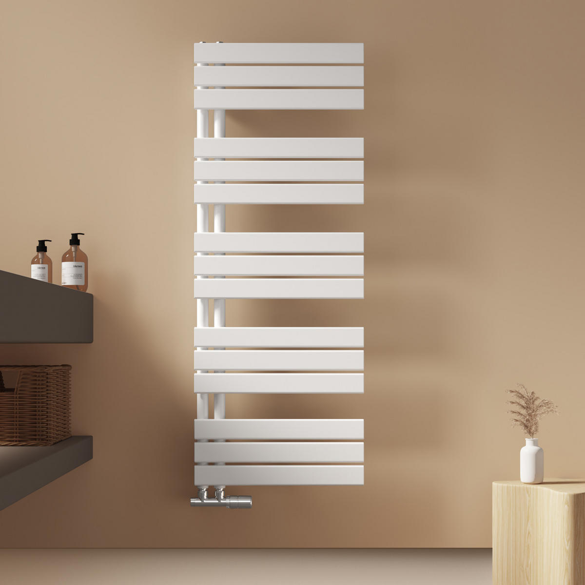 HEIZKÖRPER wasserführend weiß 132/50/5,9 cm - Weiß, Metall (50/132/5.9cm) - EMKE