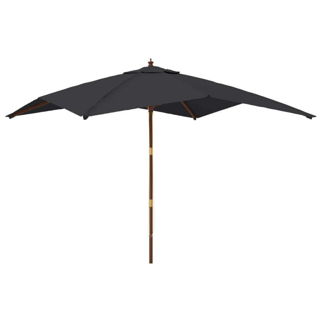 furnicato Sonnenschirm Schwarz 300x300 cm
