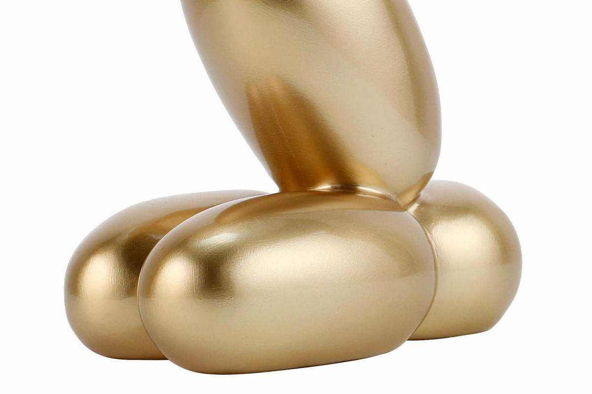 SKULPTUR Gold 18/32 cm - Goldfarben, Stein (0.85/32/11cm) - KUNSTLOFT