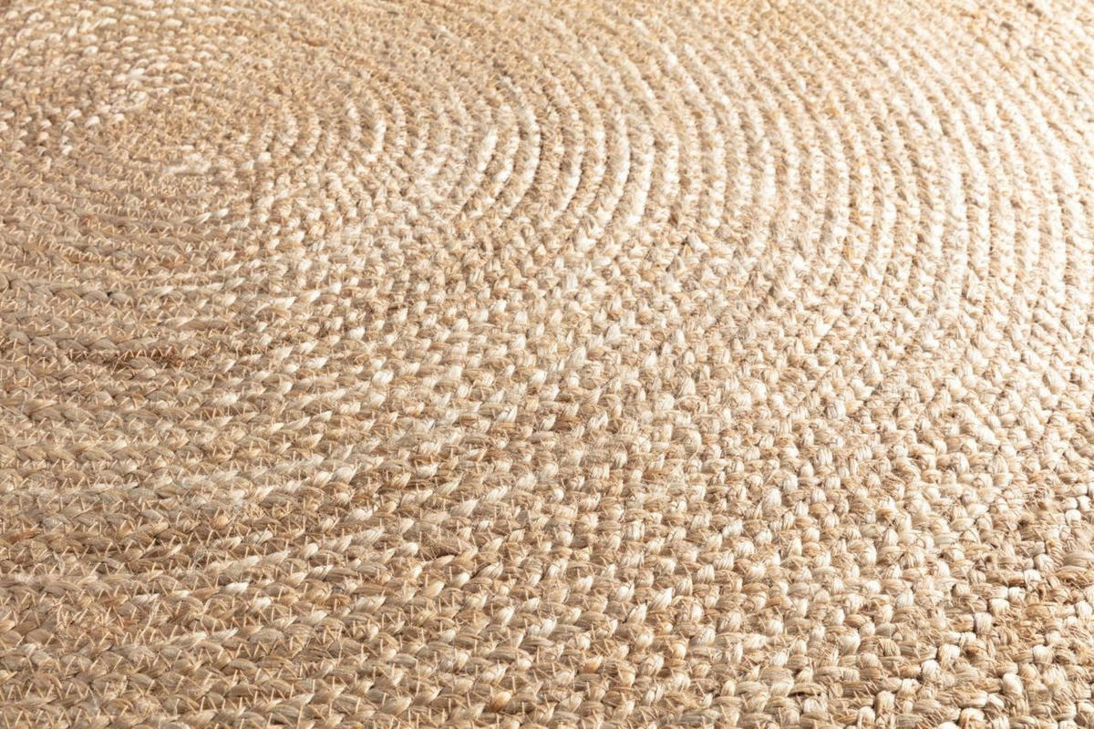 TEPPICH rund aus natürlicher Jute beige - Beige, Naturmaterialien (90/90cm) - AFK Living