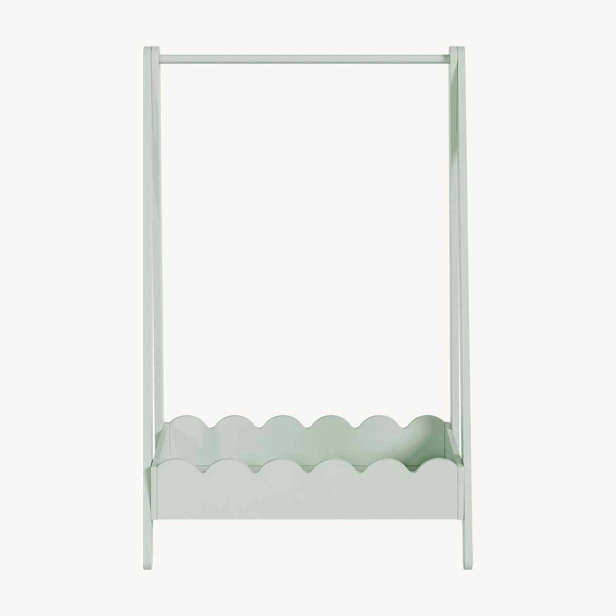 DĚTSKÝ VĚŠÁK NA OBLEČENÍ Vestnes II. - mátově zelená, kompozitní dřevo (66/99/38cm) - [en.casa]