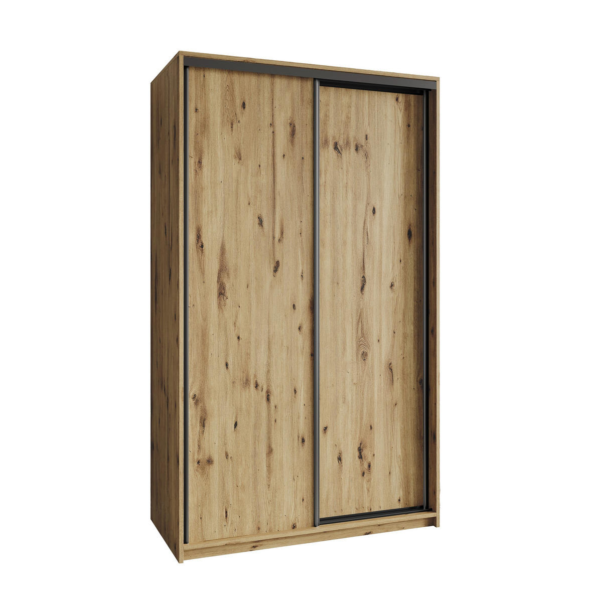 SCHWEBETÜRENSCHRANK NISSE 120/205/60 cm 2-türig Eiche Artisan - Eiche Artisan, Holzwerkstoff (120/205/60cm) - MASSENO