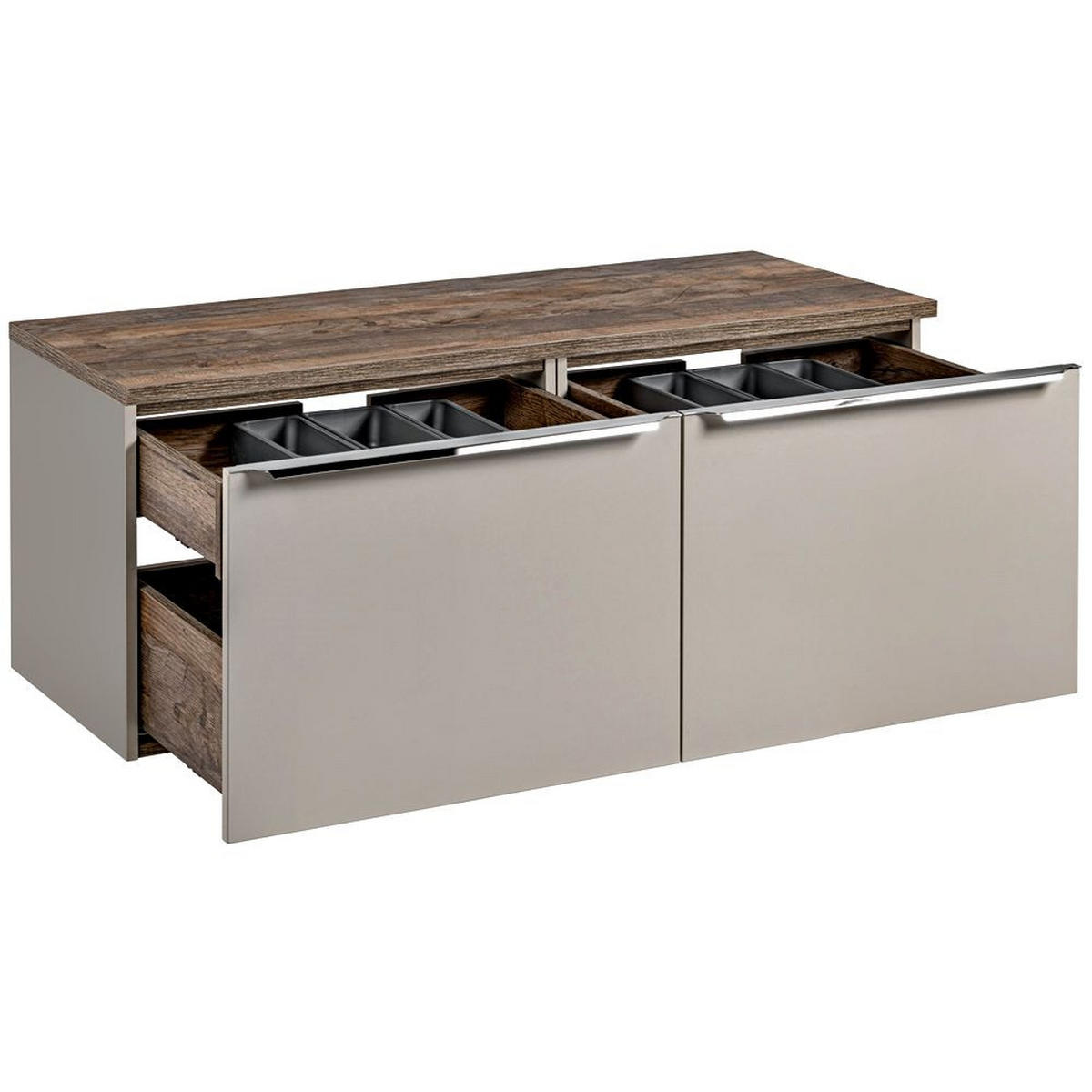 WASCHBECKENSCHRANK Puebla-56 - Beige, Holzwerkstoff (120/49/46cm) - Lomado