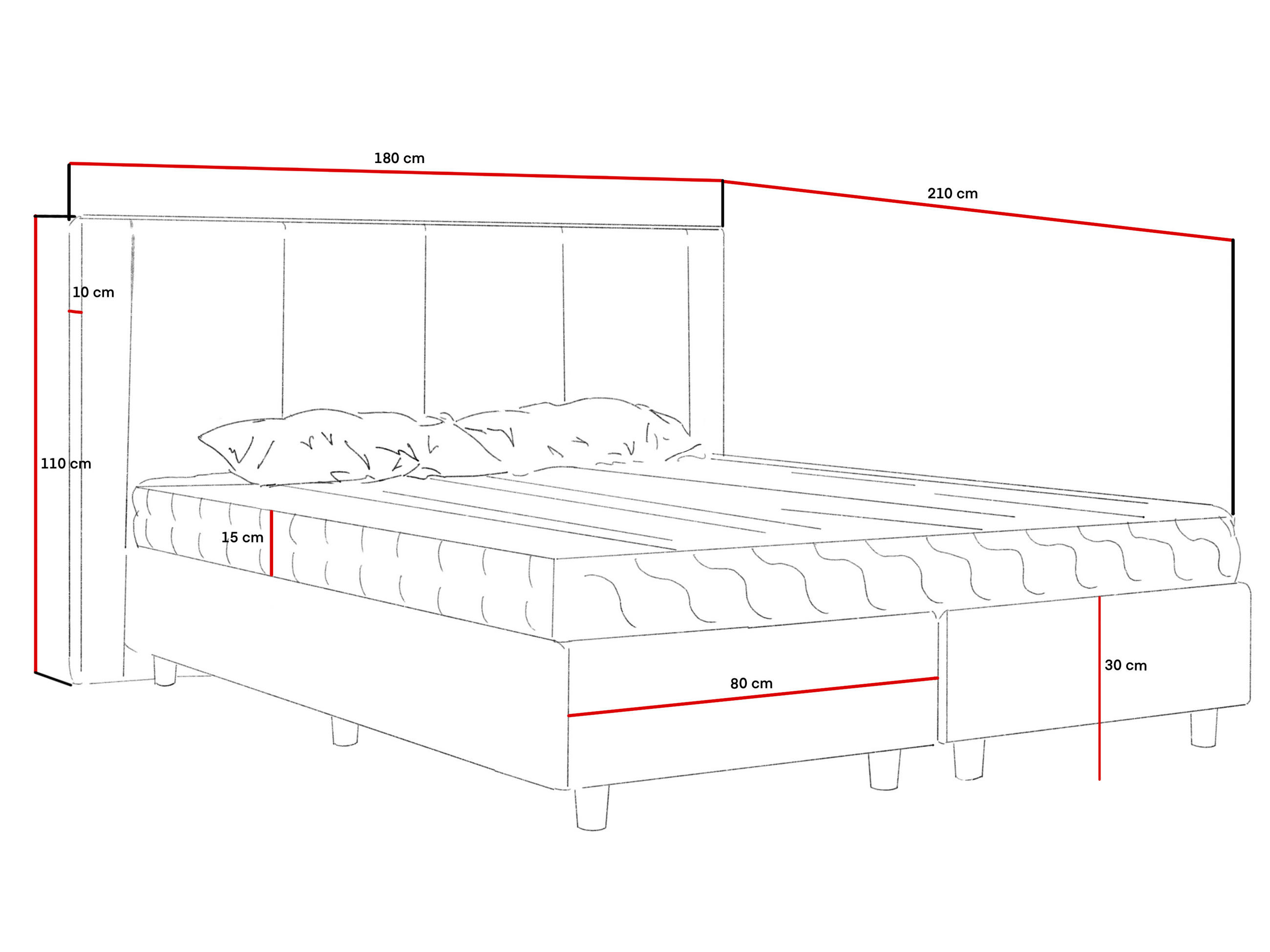 Thumbnail - Marpur Polsterbett, Grün, Textil, Höhe ca. 15 cm, 160x200 cm, Oeko-Tex® Standard 100, Schlafzimmer, Betten, Polsterbette...