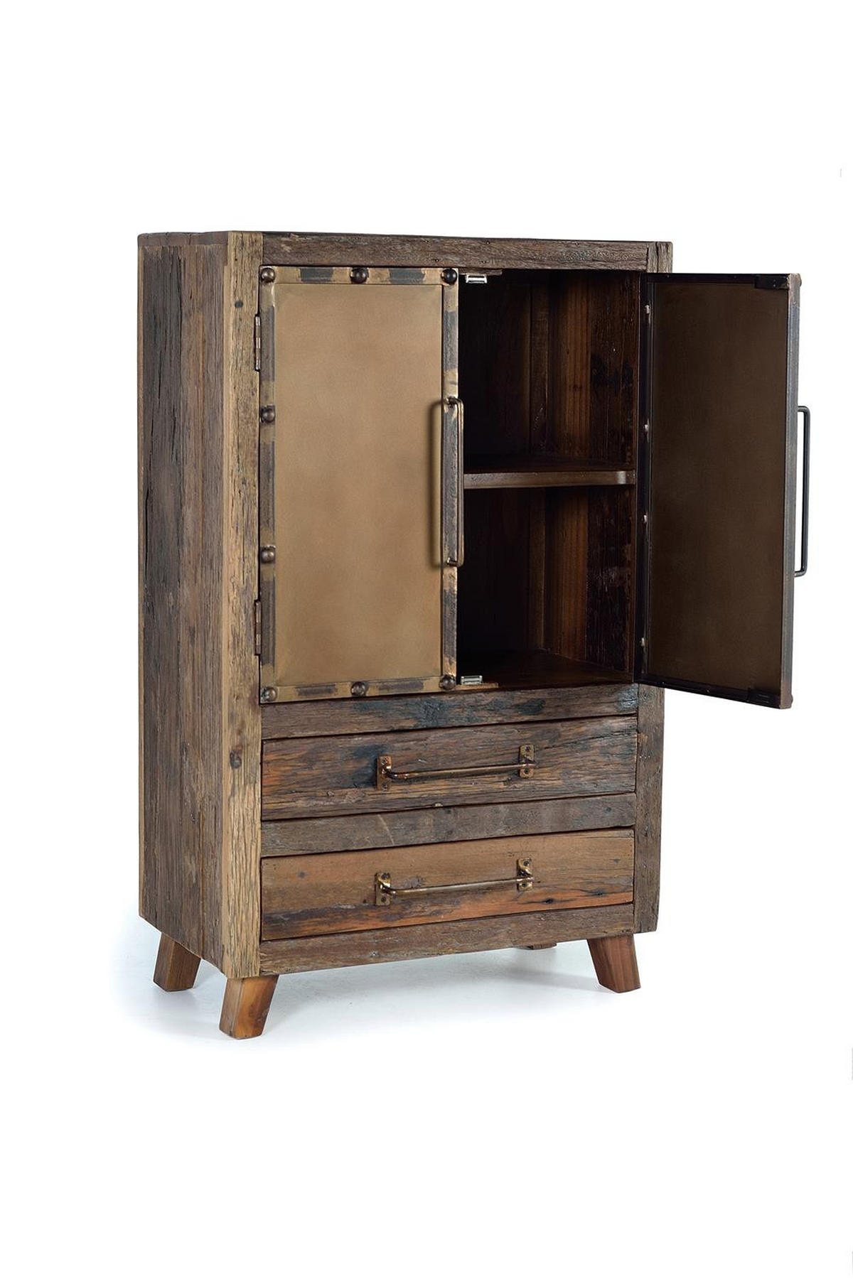 SIDEBOARD aus recyceltem Holz und Metall - Braun, Holz (40/120/75cm) - Giner y Colomer