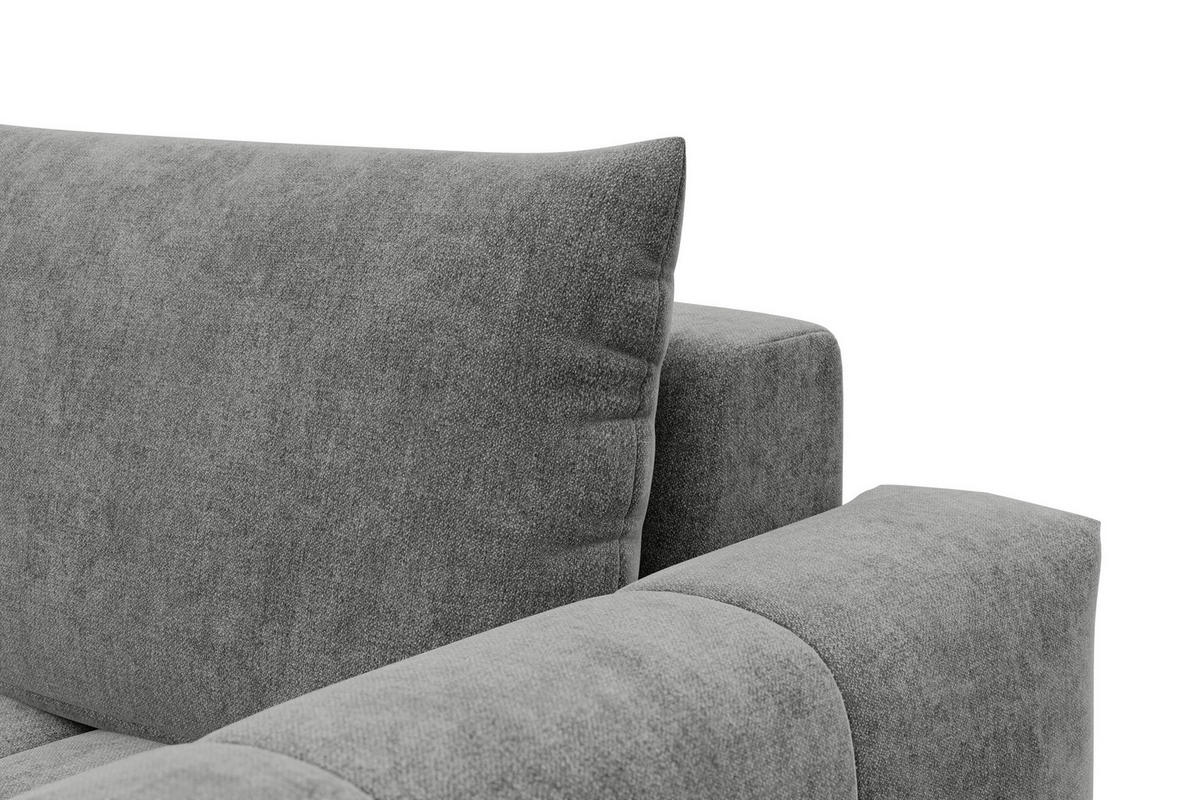 ECKSOFA VERONA 3-Sitzer links, Grau - Schwarz/Grau, Holz/Textil (224/173cm) - Courtois Laville