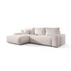 ECKSOFA MONA mit Schlaffunktion ARAGON 01 Links - Weiß, Textil (175/280cm) - Bedante