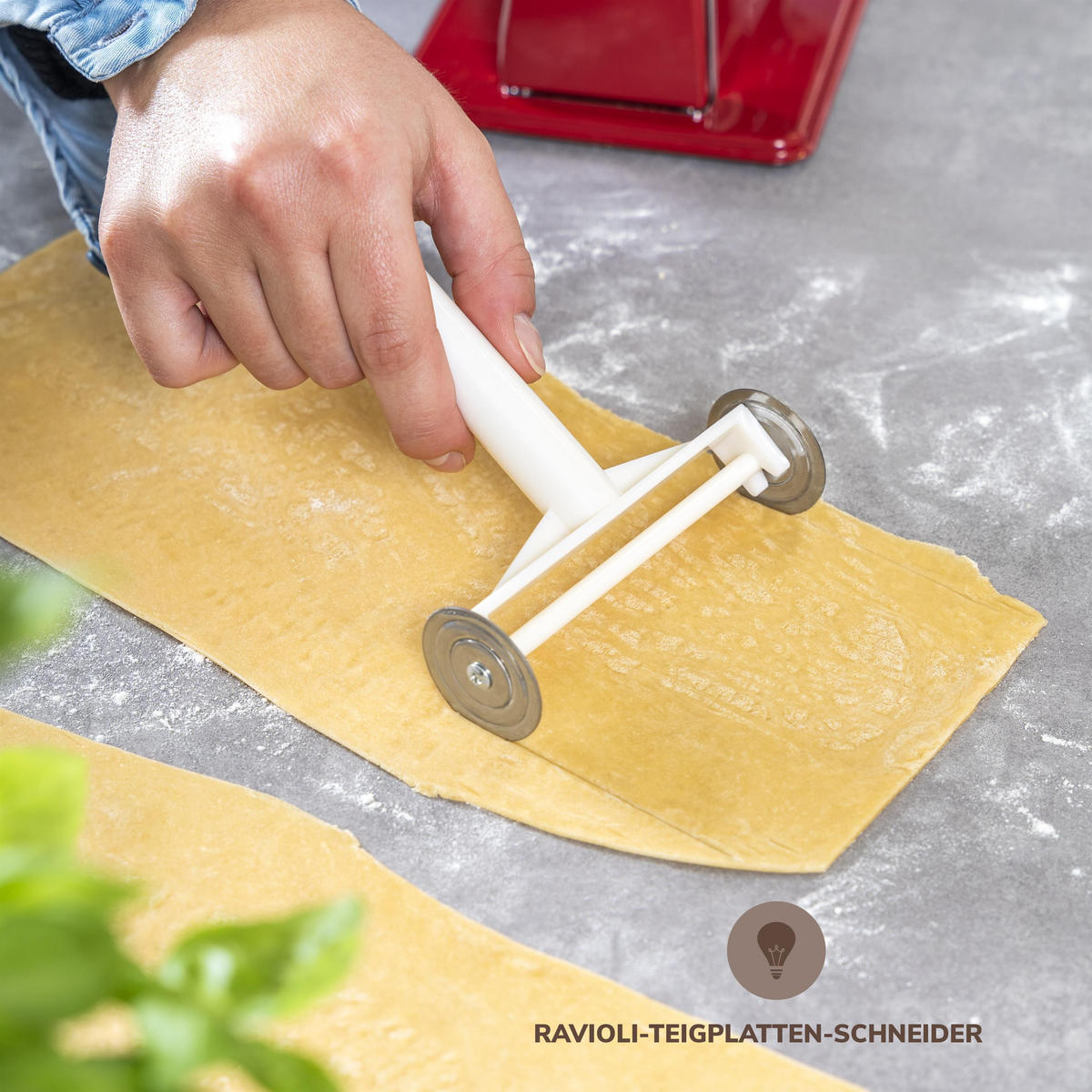 RAVIOLIAUFSATZ-SET, rot - Rot, Metall (16.5/11/14cm) - bremermann