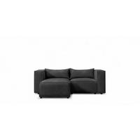 ECKSOFA Nevio Xs - Schwarz, Holzwerkstoff/Textil (185/210cm) - Fun Möbel
