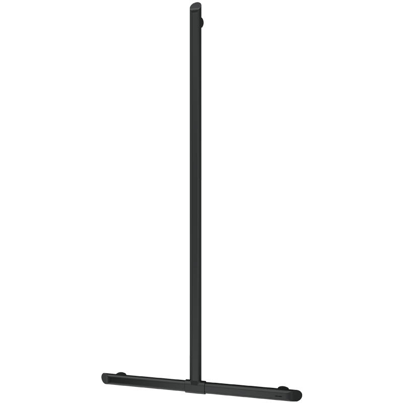 HANDLAUF T-Form Be-Line Ø35 H1130x500 Aluminium matt schwarz - Chromfarben, Metall (17.5/4.5/119.5cm) - Delabie