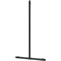 HANDLAUF T-Form Be-Line Ø35 H1130x500 Aluminium matt schwarz - Chromfarben, Metall (17.5/4.5/119.5cm) - Delabie