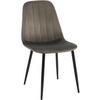 STUHL Metall anthrazit - Anthrazit/Schwarz, Textil/Metall (45/88/54cm) - CLP