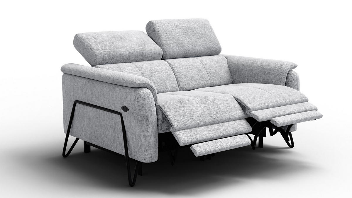 RELAXSOFA RODEN 2-Sitzer, hellgrau - Hellgrau, Holz/Textil (152/82/103cm) - Courtois Laville