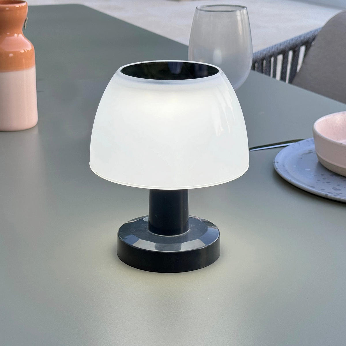 SOLARTISCHLAMPE 4er-set LUMINA weiß - Weiß, Kunststoff (15.3/15.3/13.5cm) - Lumisky