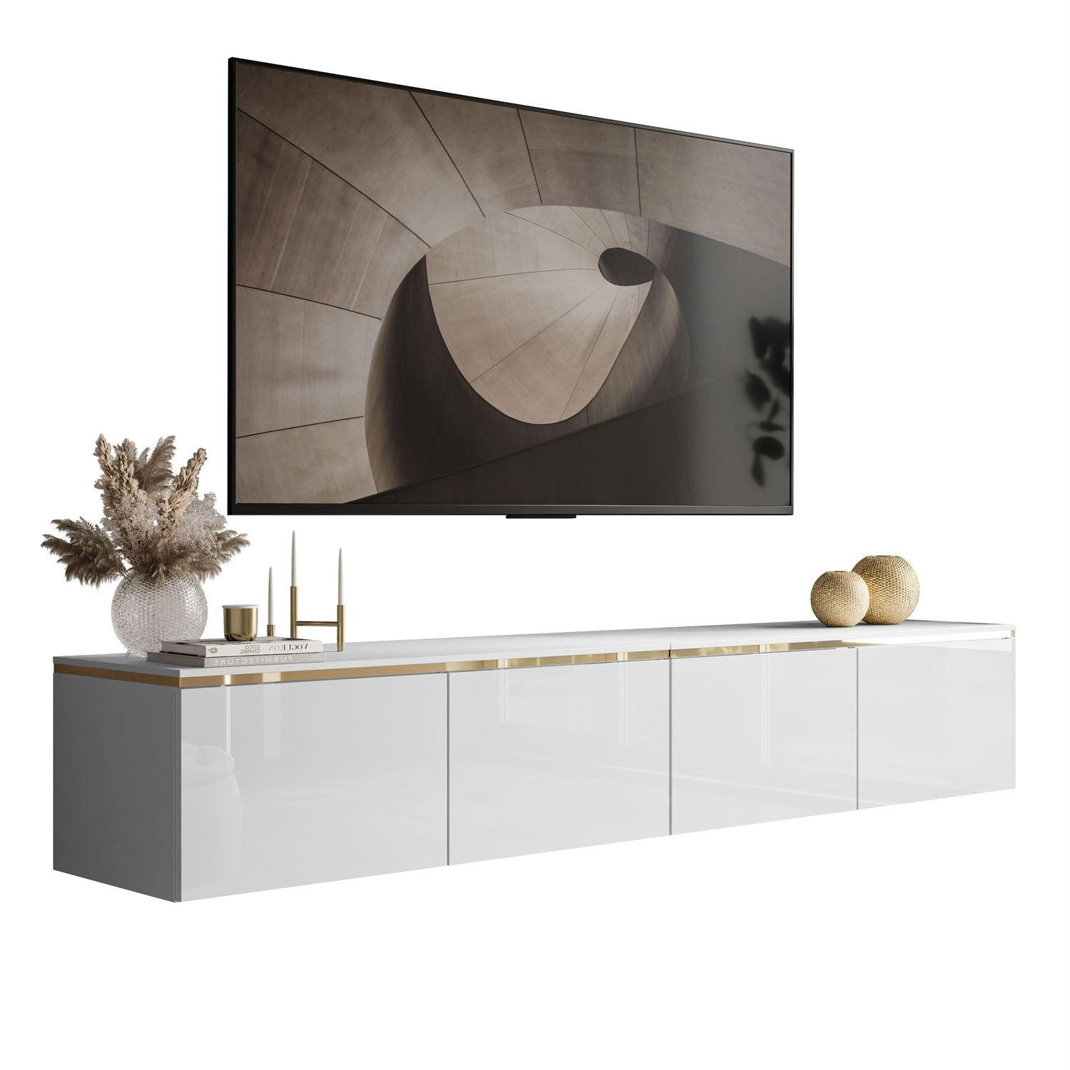 Lookway Tv-Schrank Weiß 200x35x40 cm