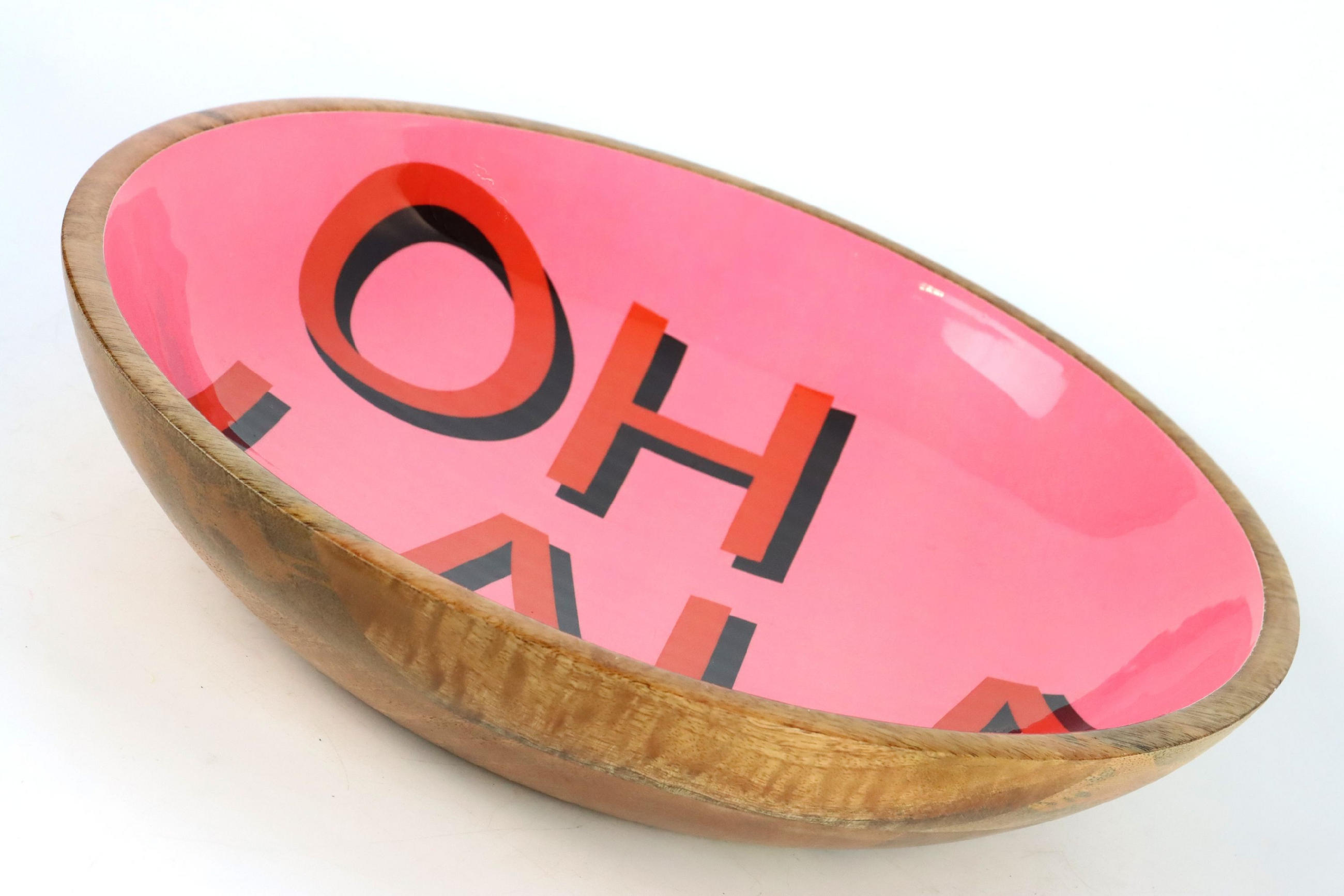 SCHALE Oh la la aus pink Mangoholz - Braun, Holz (7.6cm) - FURNARO