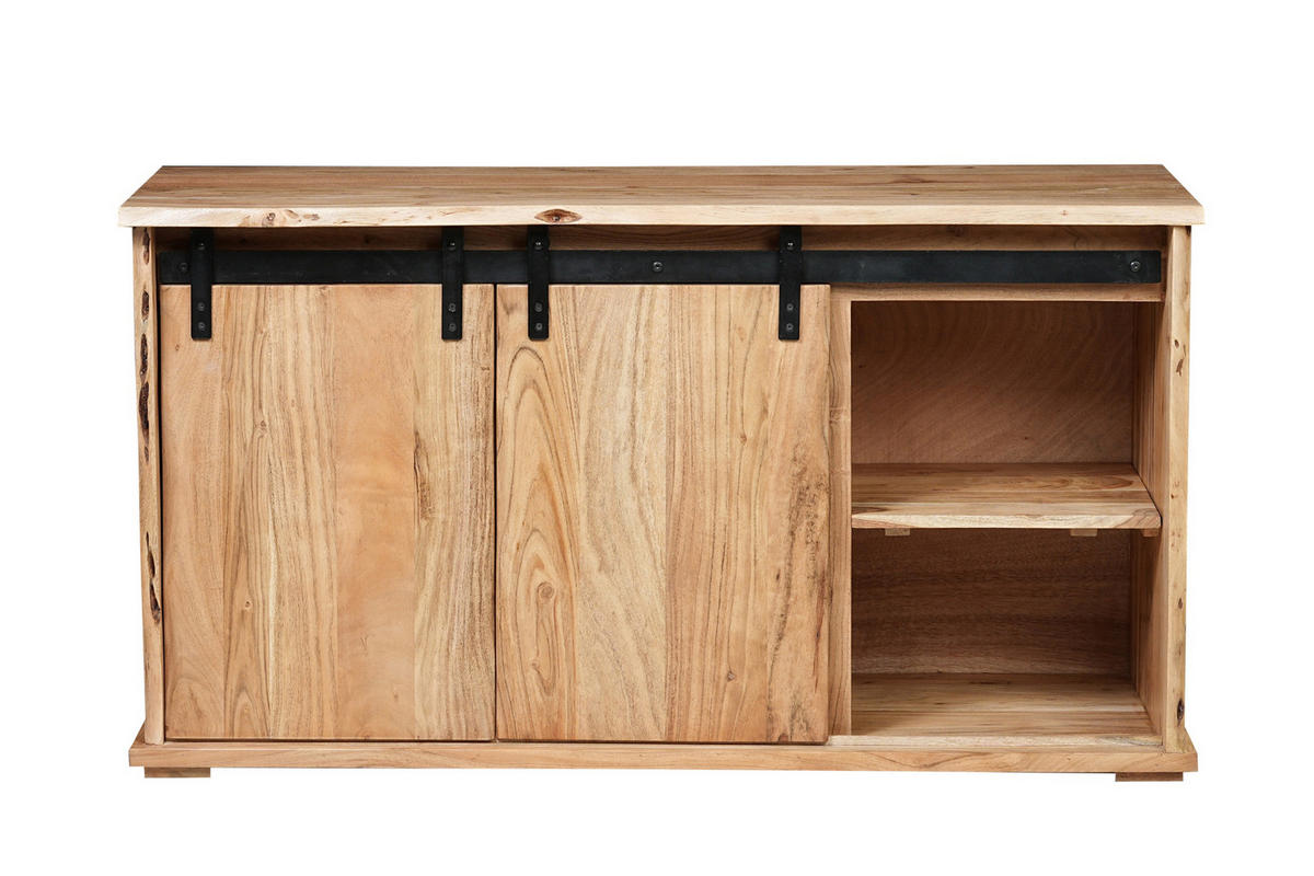 LOWBOARD LIAN IV - Beige/Naturfarben, Holz (128/70/45cm) - SAM