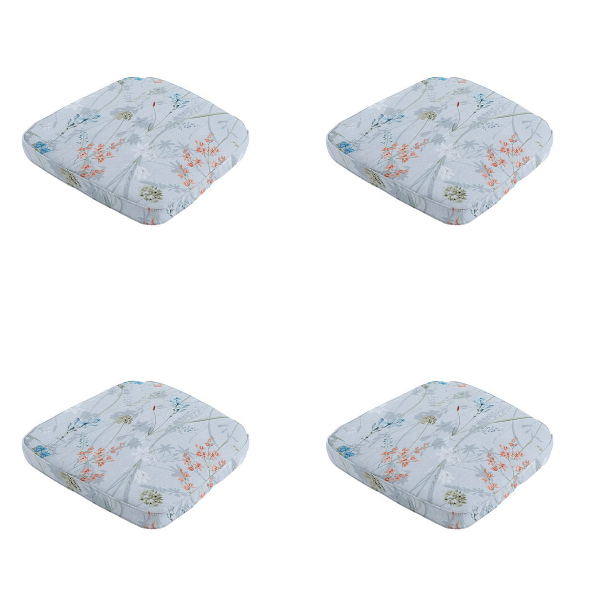 SITZKISSEN Donna 48/48 cm 4er-Set - Blau, Textil (48/7/48cm) - Madison