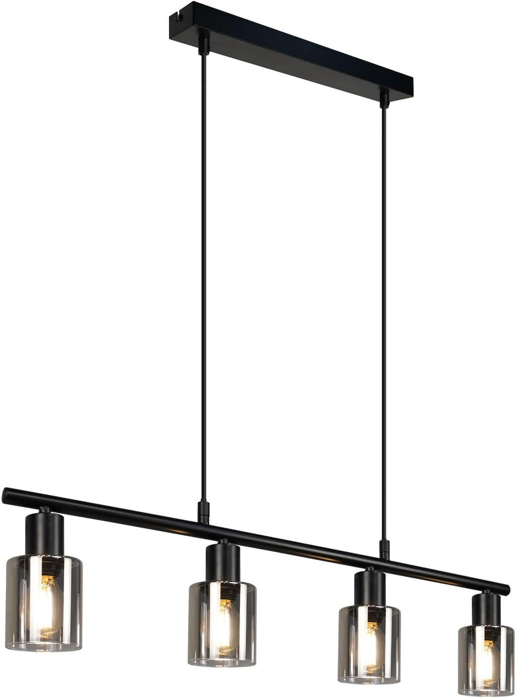 HÄNGELEUCHTE Myrm 140/30/68.5 cm - Schwarz, Metall (68.5/140/30cm) - ZMH