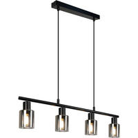 HÄNGELEUCHTE Myrm 140/30/68.5 cm - Schwarz, Metall (68.5/140/30cm) - ZMH