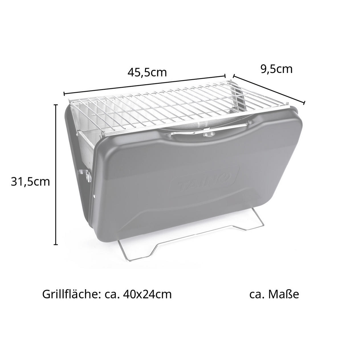 KOFFERGRILL MOX Rot - Rot, Metall (45.5/31.5/30cm) - TAINO