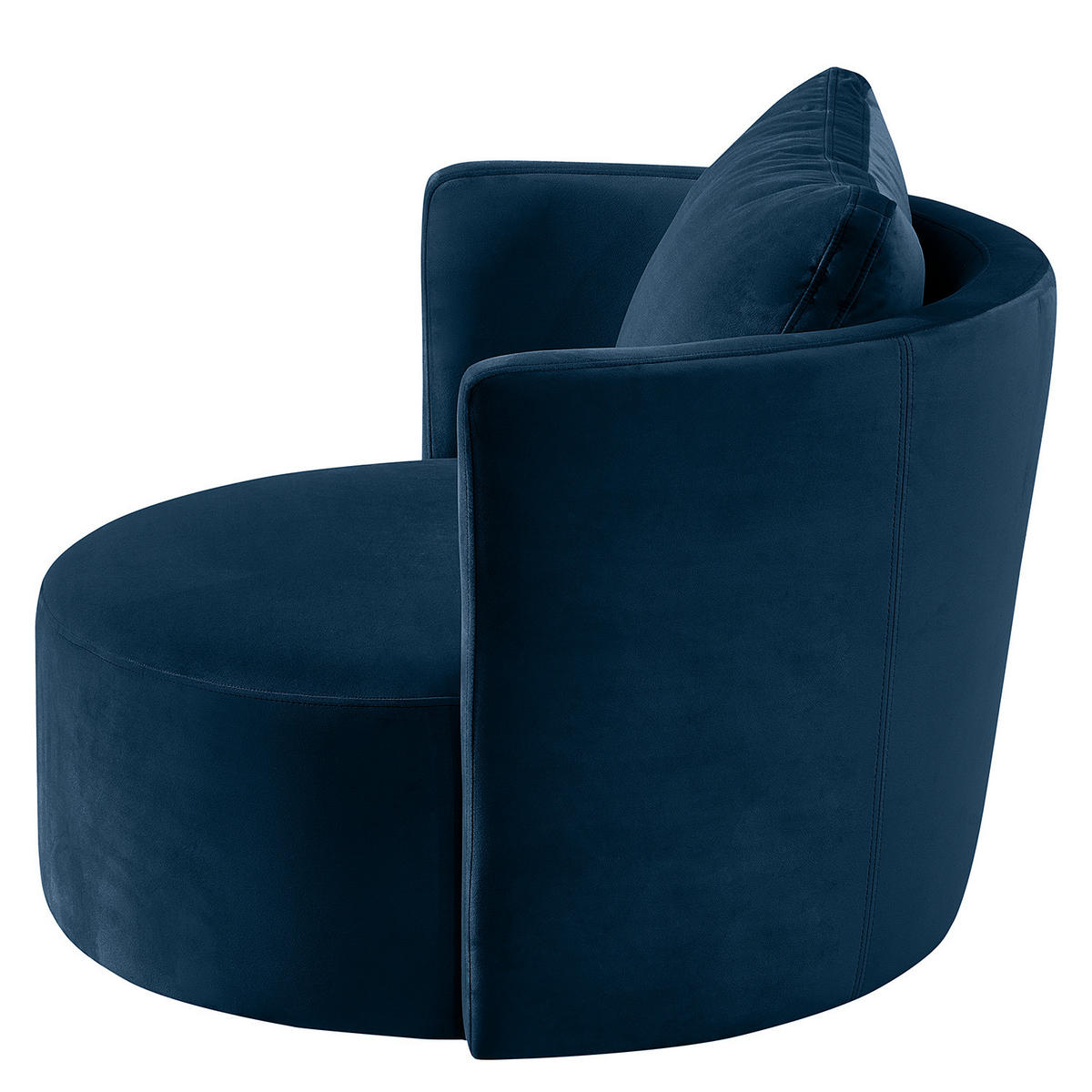 XXL-SESSEL - Schwarz/Dunkelblau, Textil/Metall (95/77/95cm) - home24